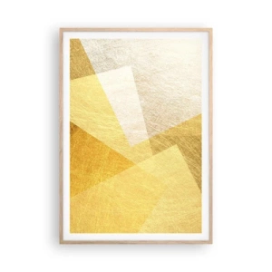 Plakát v rámu světlý dub - Počasí geometrie - 70x100 cm