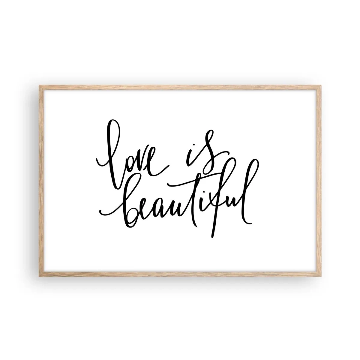 Plakát v rámu světlý dub - Přečti a zopakuj - 91x61 cm