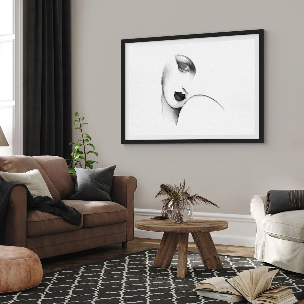 Plakát v černém rámu - Ve stylu Lempické - 91x61 cm