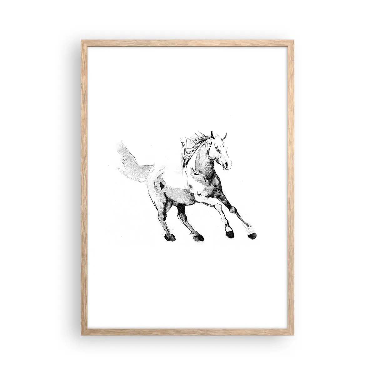 Plakát v rámu světlý dub - Nezkrocená duše - 50x70 cm