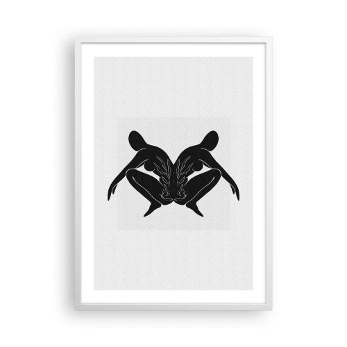 Plakát v bílém rámu - Společná duše - 50x70 cm