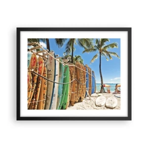 Plakát v černém rámu - Slunečná zábava - 50x40 cm