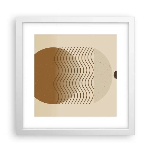 Plakát v bílém rámu - O původu geometrických obrazců - 30x30 cm