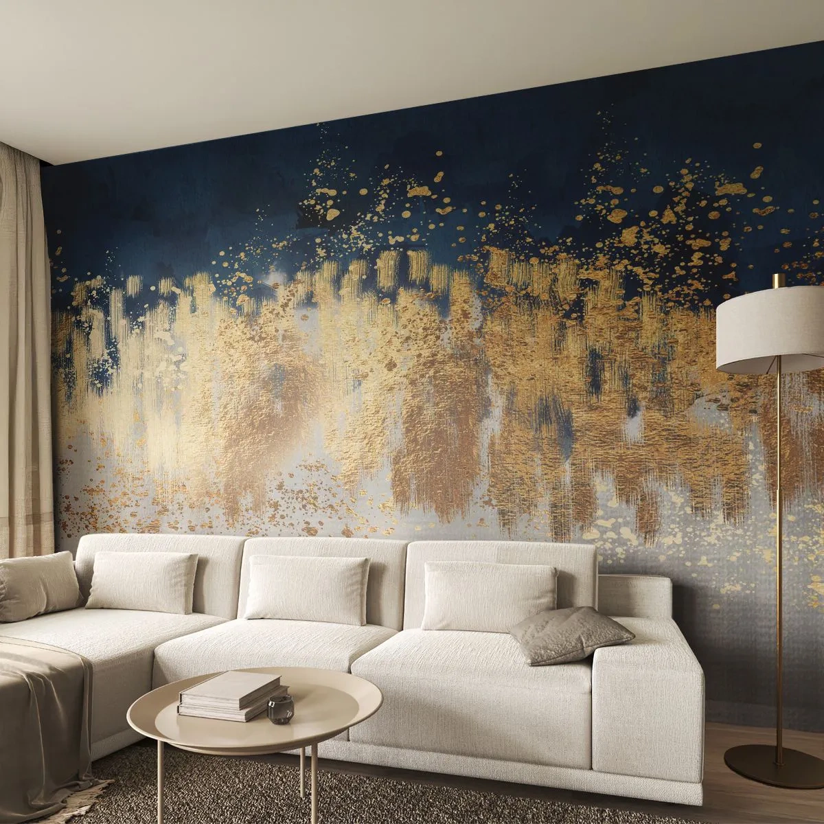 Fototapeta Premium Sand - Moderní kompozice s jiskrou - Kus, Art Deco, Půvab - 250x175 cm
