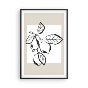 Plakát v černém rámu - Kde citron dozrává… - 61x91 cm