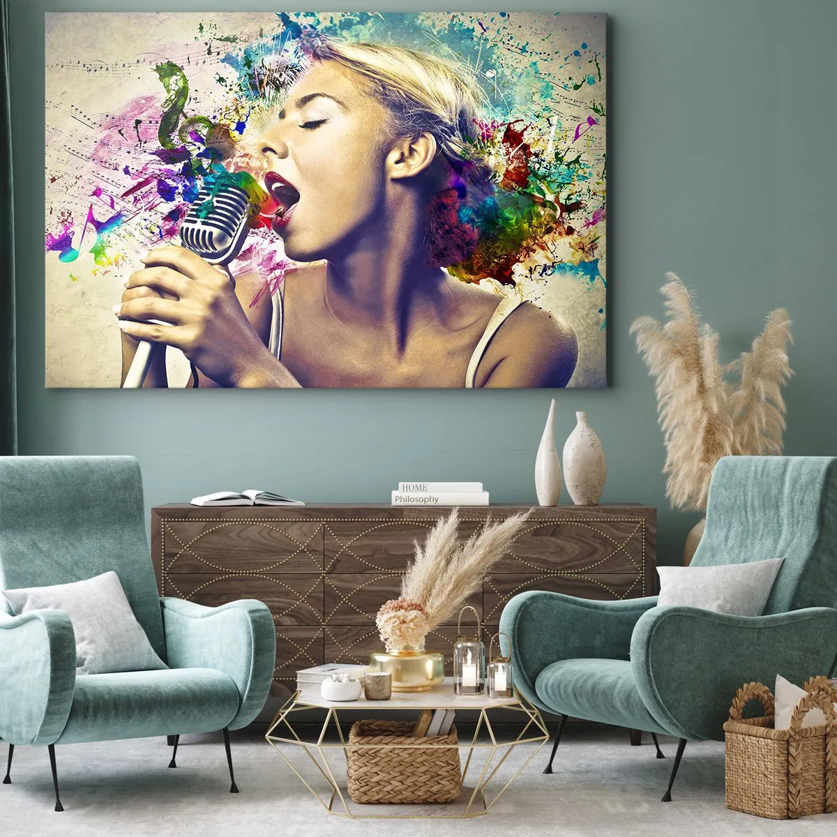 Obraz na plátně - Pomalovat hlasem svět - 120x80 cm