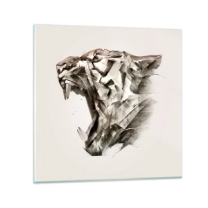 Obraz na skle - Už víš, kdo vládne - 60x60 cm