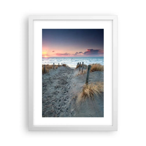 Plakát v bílém rámu - Za trochu lásky šel bych světa kraj… - 30x40 cm