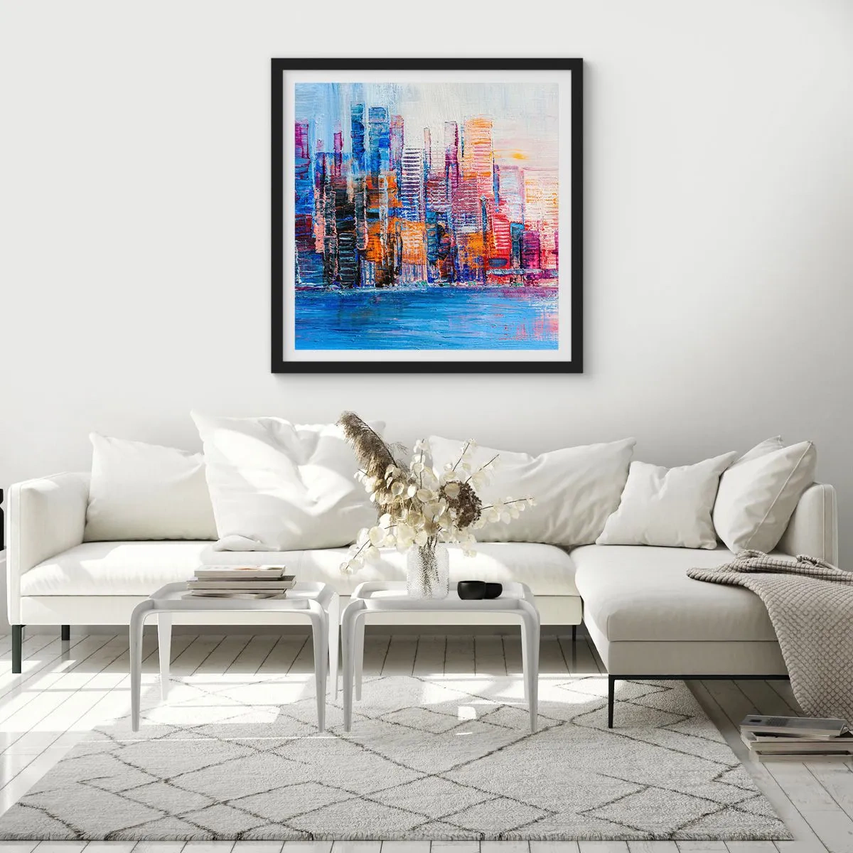 Plakát v černém rámu - Radostná metropole - 50x50 cm