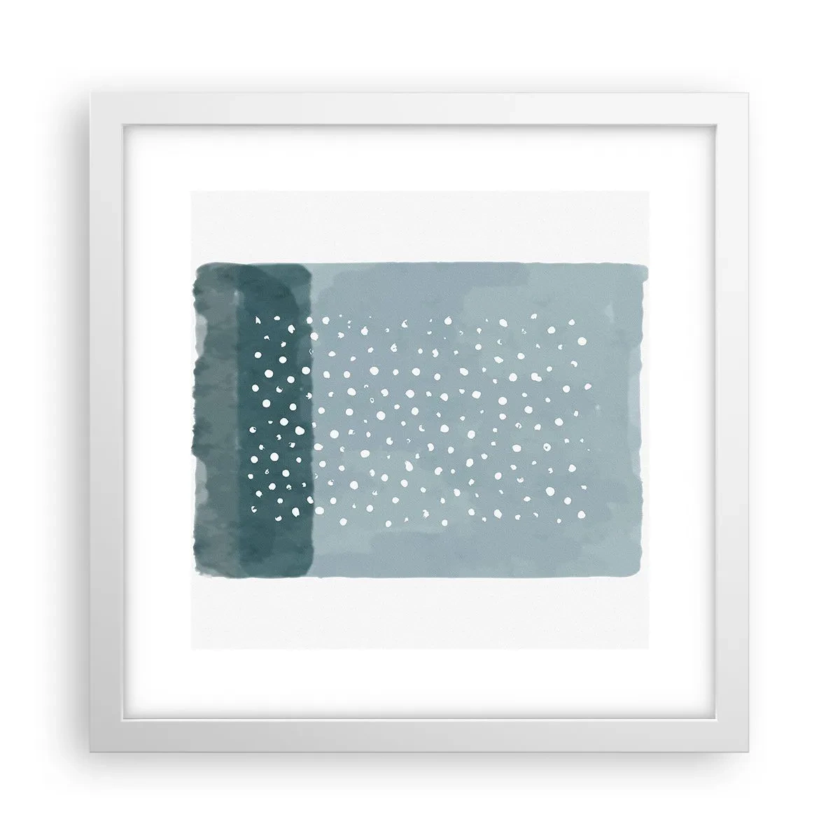 Plakát v bílém rámu - Pěstováno na modři - 30x30 cm