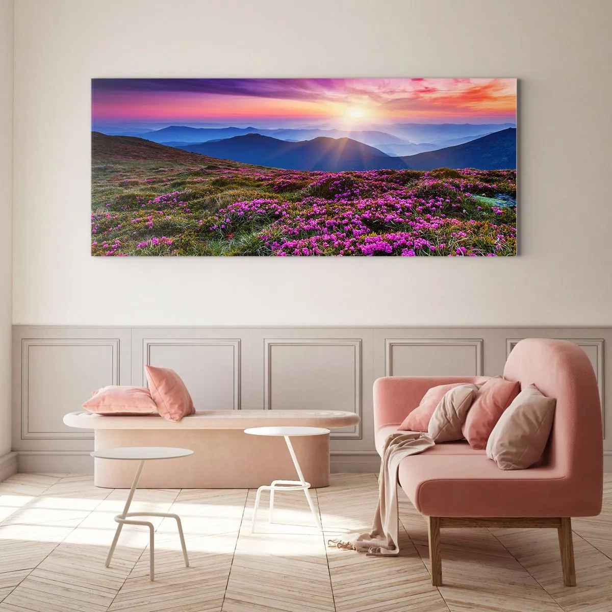 Obraz na skle - Zavoněly svěží pupeny bylinek z obilných polí - 100x40 cm