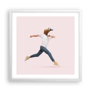 Plakát v bílém rámu - Špetka absurdity - 50x50 cm