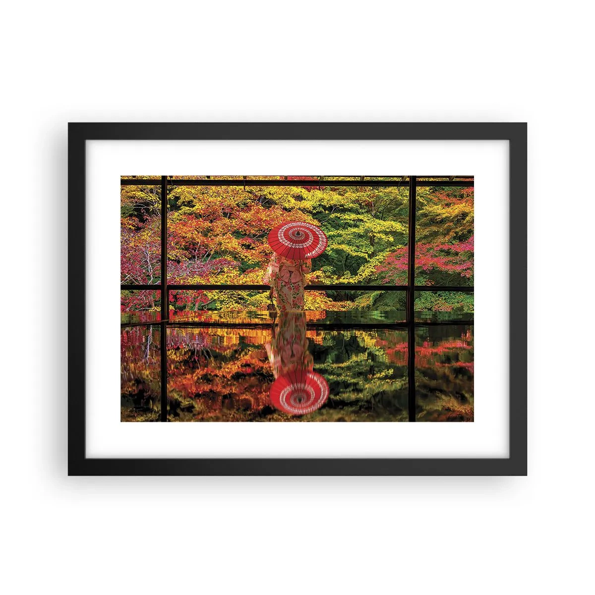 Plakát v černém rámu - V chrámu přírody - 40x30 cm