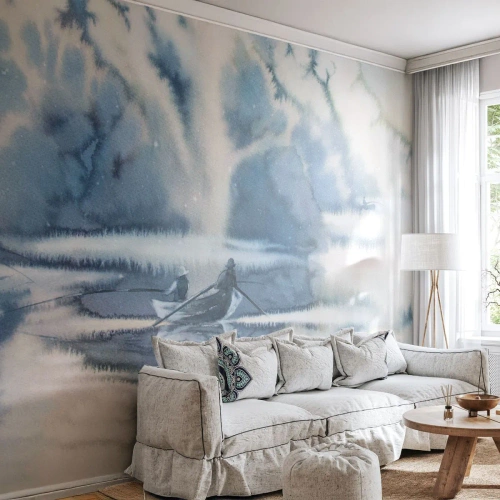 Fototapeta Samolepicí Deluxe Sticker - Rybáři ve svém ráji - Abstrakce, jezero, Rybolov - 400x280 cm