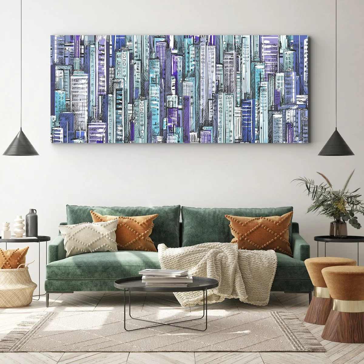 Obraz na plátně - Zmodralé od nebe - 120x50 cm