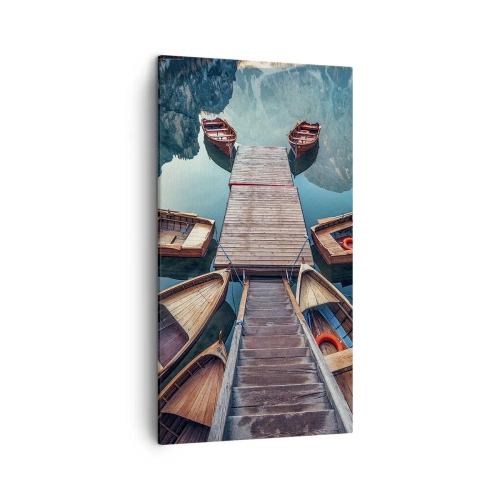 Obraz na plátně - Čekám v přístavu - 45x80 cm