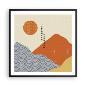Plakát v černém rámu - V japonském duchu - 60x60 cm