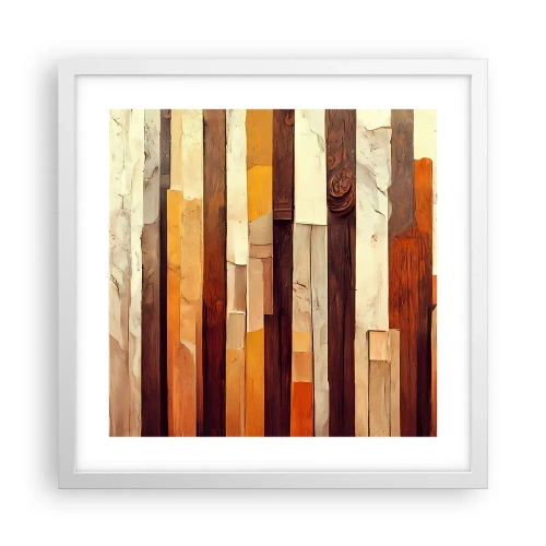 Plakát v bílém rámu - Hymna lesních stromů - 40x40 cm