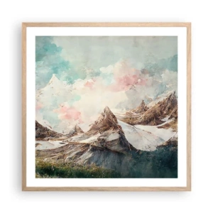 Plakát v rámu světlý dub - Skalní čepele - 60x60 cm