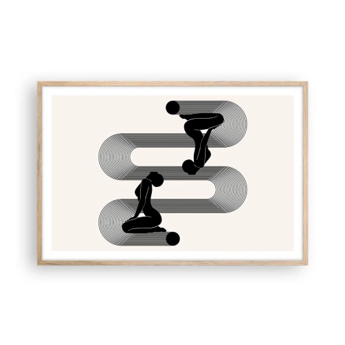 Plakát v rámu světlý dub - Smyslná symetrie - 91x61 cm