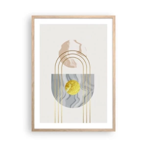 Plakát v rámu světlý dub - Jas a zářivost - 50x70 cm