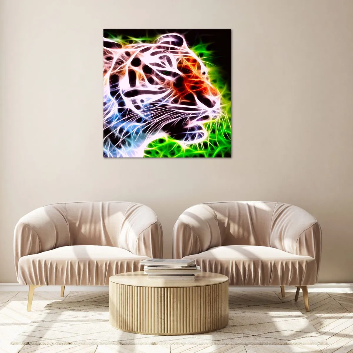 Obraz na skle - Nebezpečná aura - 70x70 cm