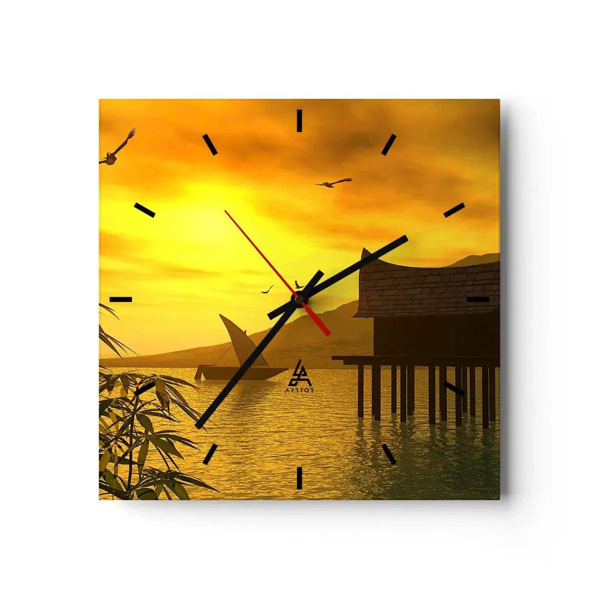 Nástěnné hodiny - Vytoužený klid - 40x40 cm