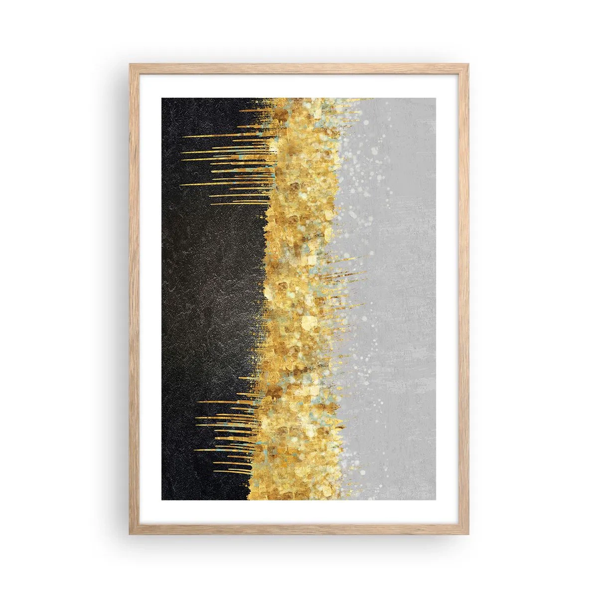 Plakát v rámu světlý dub - Dovnitř a vzhůru - 50x70 cm