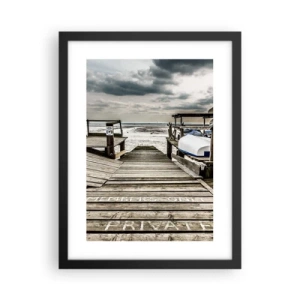 Plakát v černém rámu - Severní pláž - 30x40 cm