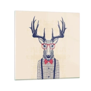 Obraz na skle - Zábavná extravagance - 30x30 cm