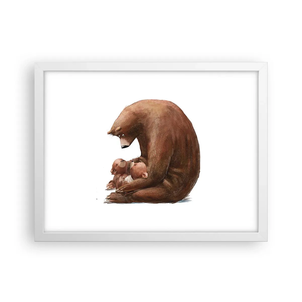 Plakát v bílém rámu - Sladké sny, děti - 40x30 cm