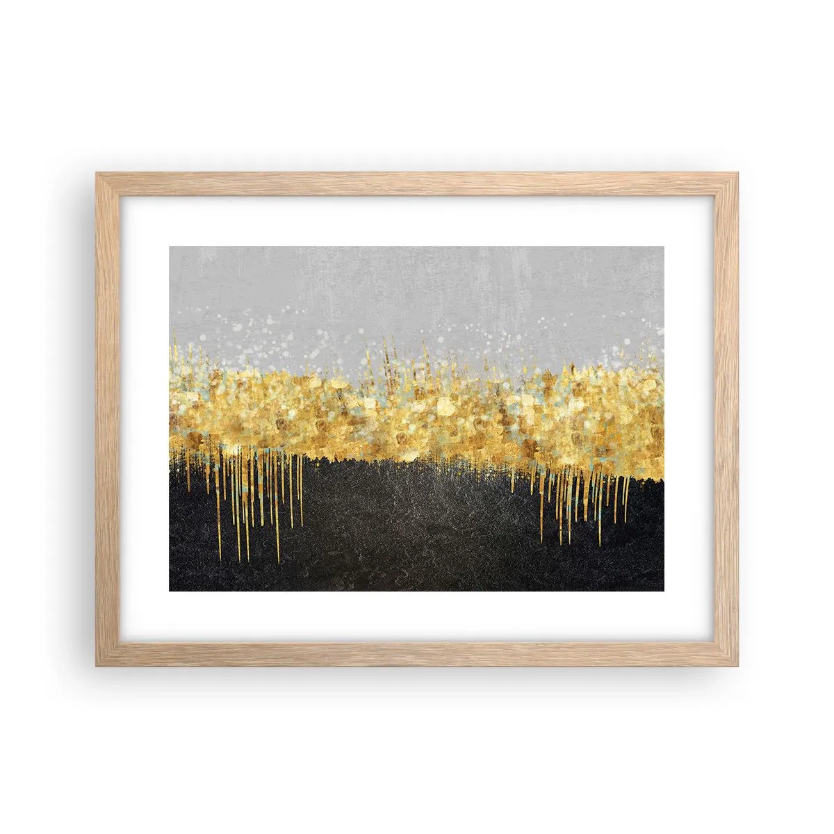 Plakát v rámu světlý dub - Dovnitř a vzhůru - 40x30 cm