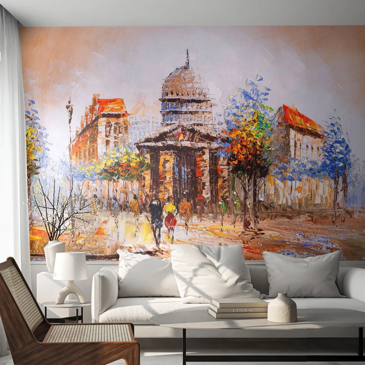 Fototapeta Samolepicí Deluxe Sticker - Pařížská procházka - Architektura, Město, Francie - 250x175 cm
