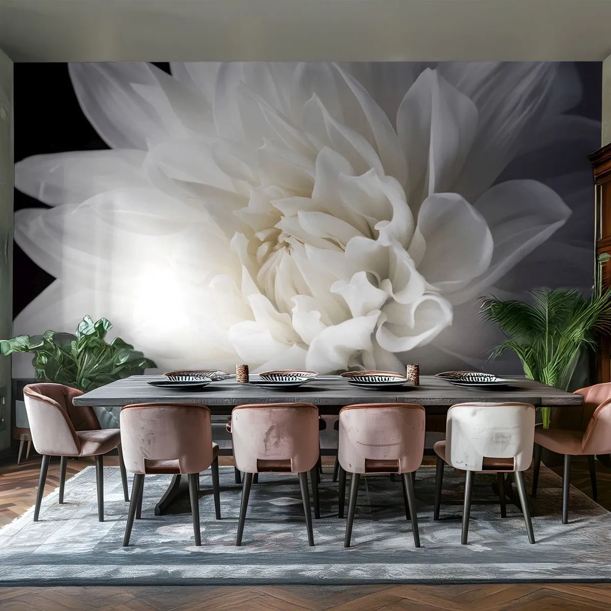 Fototapeta na míru Samolepicí Deluxe Sticker - Dopoledne s nevěstou - Květ, Jiřina, Příroda