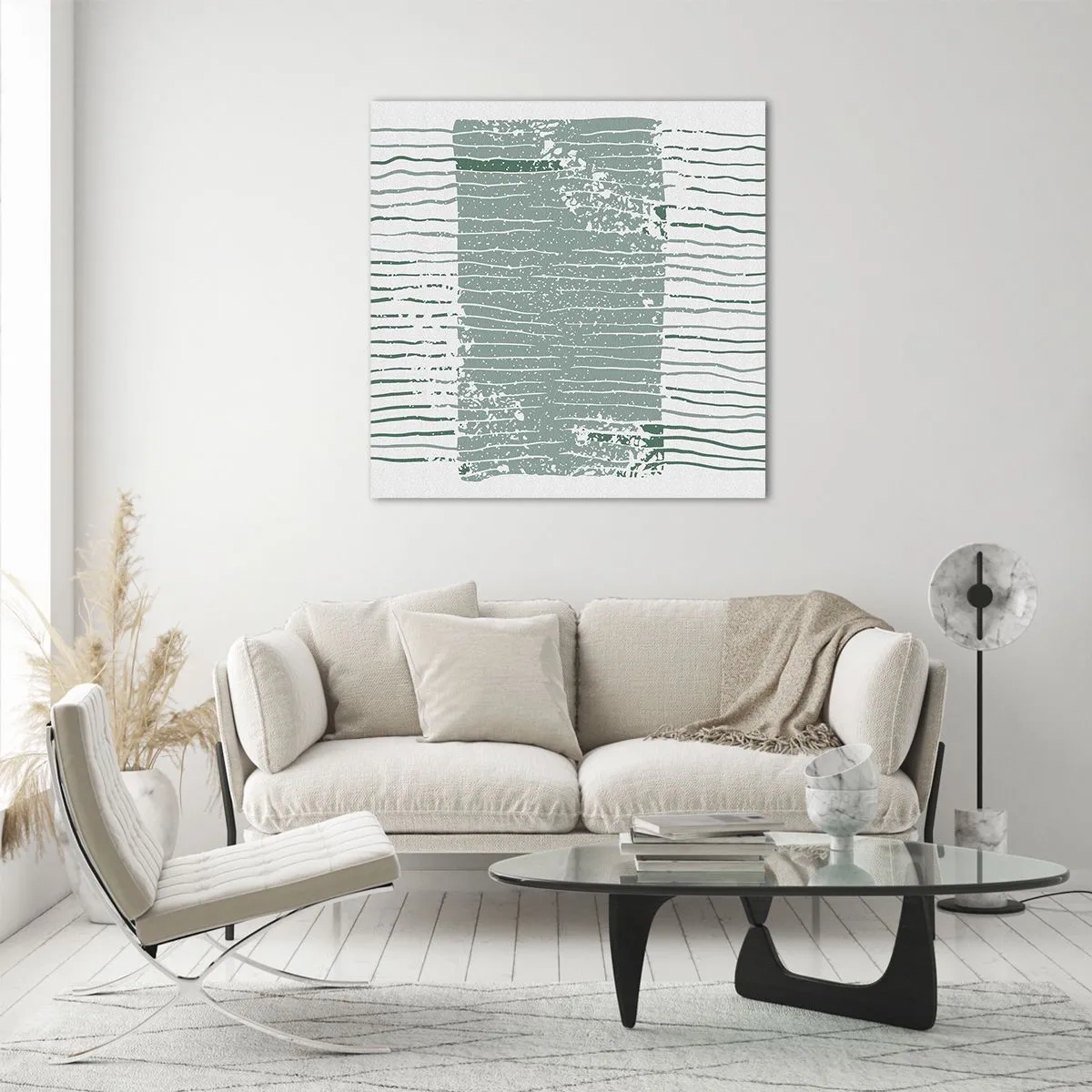 Obraz na skle - Mořská abstrakce - 70x70 cm