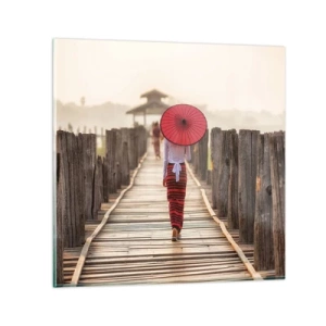 Obraz na skle - Na starém mostě - 40x40 cm