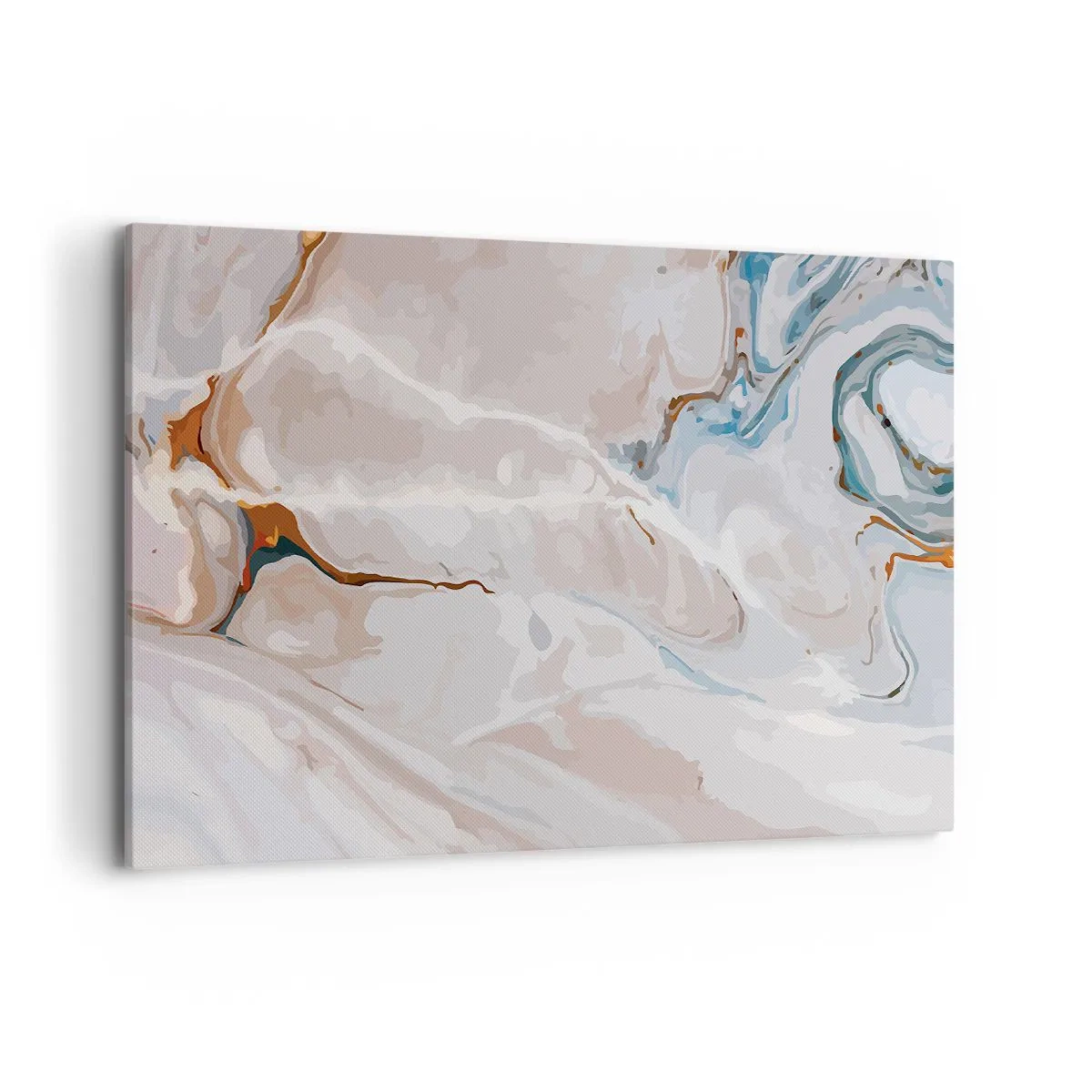 Obraz na plátně - Modré meandry pod bílou - 100x70 cm