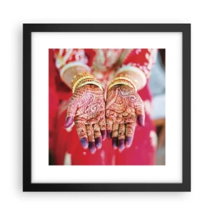 Plakát v černém rámu - Připravená chytit štěstí - 30x30 cm