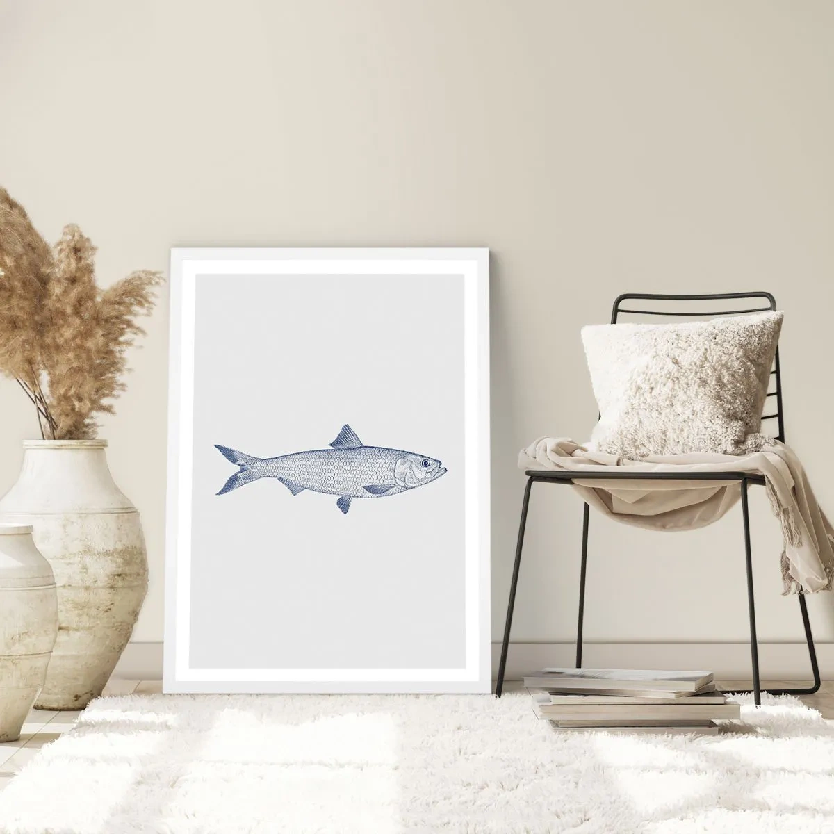 Plakát v bílém rámu - Pozdravy ze severních moří - 61x91 cm