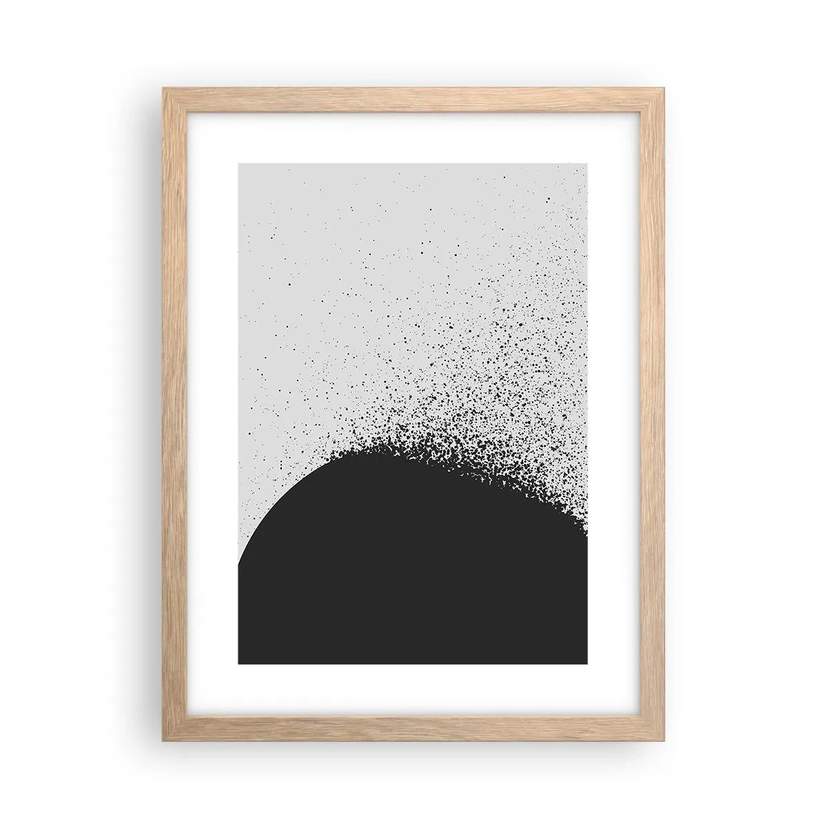 Plakát v rámu světlý dub - Pohyb částic - 30x40 cm