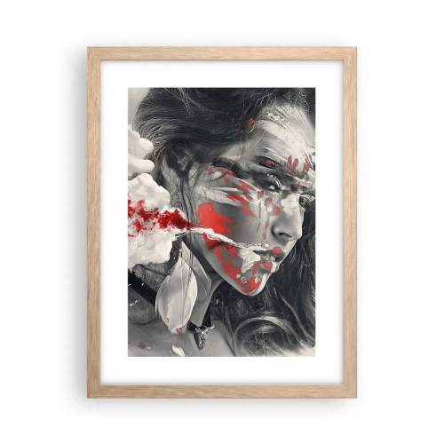 Plakát v rámu světlý dub - Ve spárech absurdity - 30x40 cm