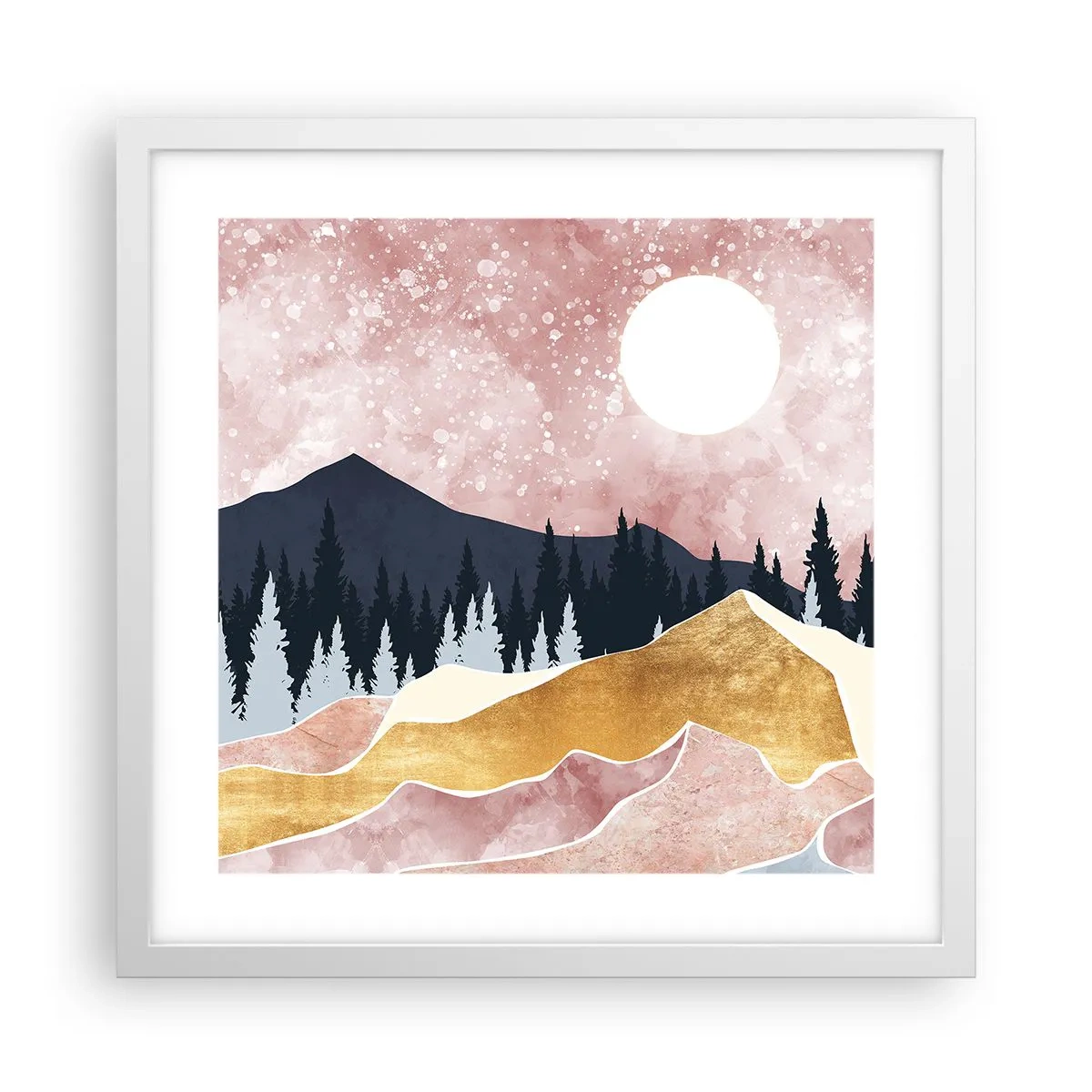 Plakát v bílém rámu - Noční hlídka - 40x40 cm