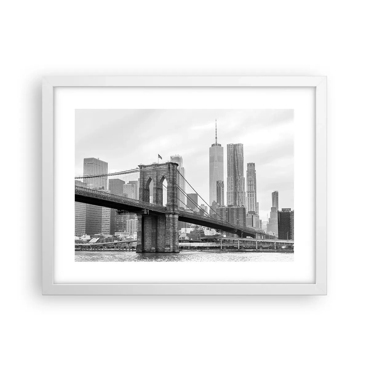 Plakát v bílém rámu - Newyorské zázraky - 40x30 cm