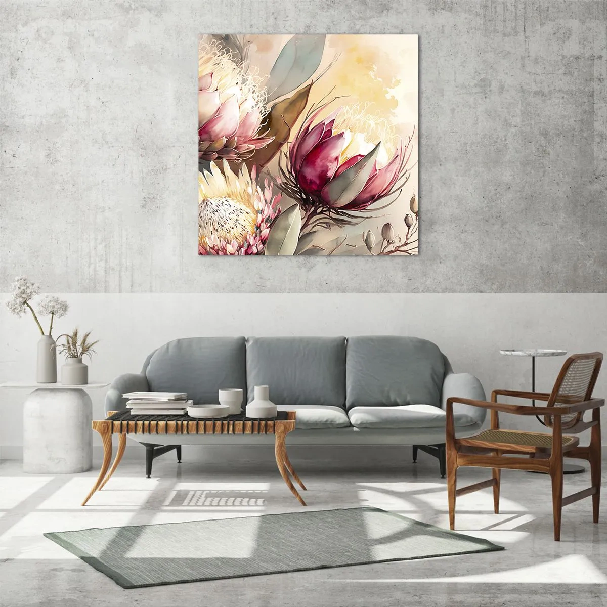 Obraz na skle - Z profilu a en face - 60x60 cm