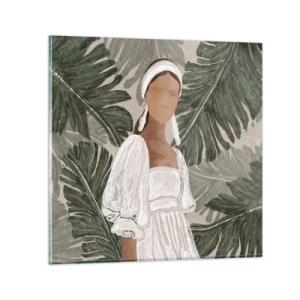 Obraz na skle - Exotický portrét - 70x70 cm