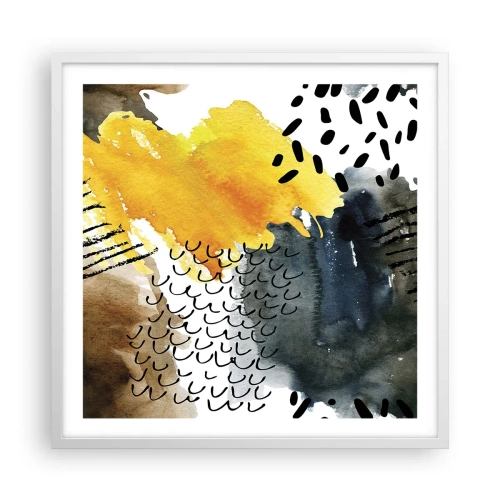 Plakát v bílém rámu - Setkání živlů - 60x60 cm