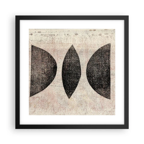 Plakát v černém rámu - Etnická abstrakce - 40x40 cm