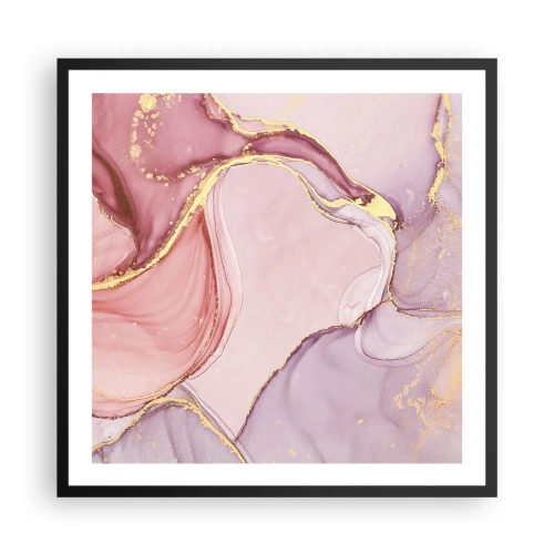 Plakát v černém rámu - Mazlení barev - 60x60 cm