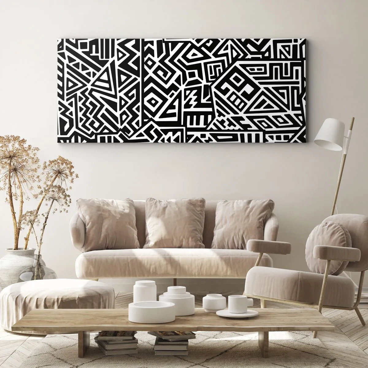 Obraz na plátně - Předkolumbovská kompozice - 160x50 cm