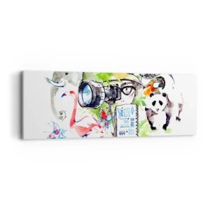 Obraz na plátně - Objektivem cestovatele - 90x30 cm